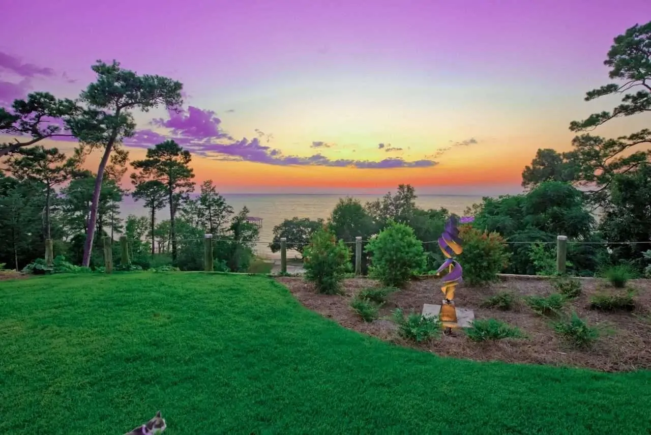 Sunset at Jubilee Suites on Mobile Bay in Fairhope, AL